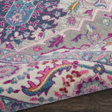 5? x 7? Light Gray and Pink Medallion Area Rug