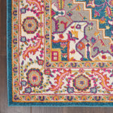 4? x 6? Teal and Pink Medallion Area Rug