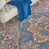 4? x 6? Teal and Pink Medallion Area Rug