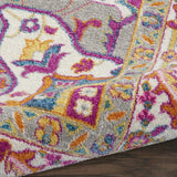 4? x 6? Teal and Pink Medallion Area Rug