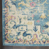 5? x 7? Light Blue and Ivory Distressed Area Rug