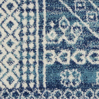 7? x 10? Navy Blue and Ivory Persian Motifs Area Rug