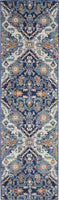 2? x 3? Blue and Ivory Persian Patterns Scatter Rug