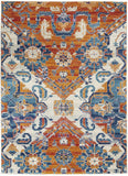 5? x 7? Ivory and Gold Floral Motif Area Rug