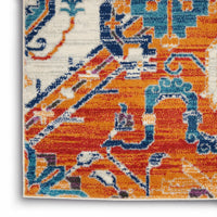 5? x 7? Ivory and Gold Floral Motif Area Rug