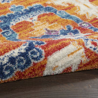 5? x 7? Ivory and Gold Floral Motif Area Rug