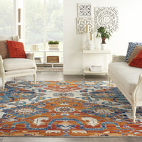 5? x 7? Ivory and Gold Floral Motif Area Rug