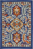 8? x 10? Blue and Gold Intricate Area Rug