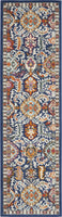 8? x 10? Blue and Gold Intricate Area Rug