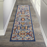 8? x 10? Blue and Gold Intricate Area Rug