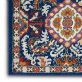 8? x 10? Blue and Gold Intricate Area Rug