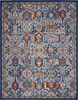 8? x 10? Blue and Gold Intricate Area Rug