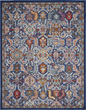 8? x 10? Blue and Gold Intricate Area Rug