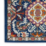 8? x 10? Blue and Gold Intricate Area Rug