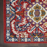4? x 6? Red and Multicolor Decorative Area Rug