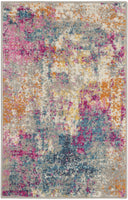 2? x 3? Ivory and Multi Abstract Scatter Rug