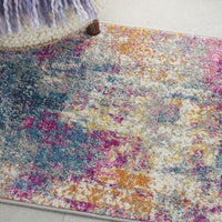 2? x 3? Ivory and Multi Abstract Scatter Rug