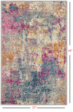 2? x 3? Ivory and Multi Abstract Scatter Rug