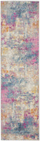 2? x 3? Ivory and Multi Abstract Scatter Rug