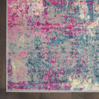 2? x 3? Ivory and Multi Abstract Scatter Rug