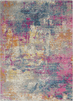 2? x 3? Ivory and Multi Abstract Scatter Rug