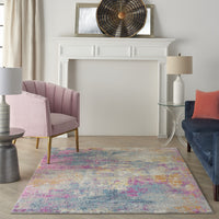 2? x 3? Ivory and Multi Abstract Scatter Rug