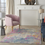 2? x 3? Ivory and Multi Abstract Scatter Rug