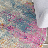 2? x 3? Ivory and Multi Abstract Scatter Rug