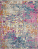 2? x 3? Ivory and Multi Abstract Scatter Rug