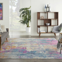 2? x 3? Ivory and Multi Abstract Scatter Rug