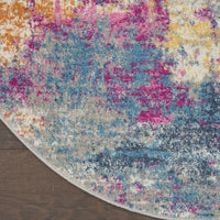 2? x 3? Ivory and Multi Abstract Scatter Rug