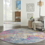2? x 3? Ivory and Multi Abstract Scatter Rug