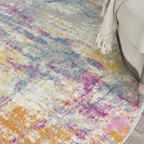 2? x 3? Ivory and Multi Abstract Scatter Rug