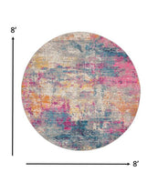 2? x 3? Ivory and Multi Abstract Scatter Rug