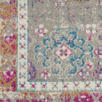 2? x 8? Gray Distressed Ornamental Runner Rug