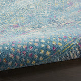 4? x 6? Blue Distressed Medallion Area Rug