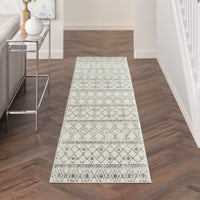 8? x 10? Ivory and Gray Berber Pattern Area Rug