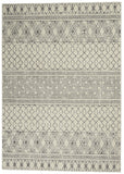 4? x 6? Ivory and Gray Geometric Area Rug