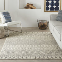 4? x 6? Ivory and Gray Geometric Area Rug