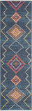 8? x 10? Navy Blue Berber Pattern Area Rug