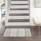 8? x 10? Ivory Jewels Geometric Area Rug