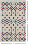 8? x 10? Ivory Jewels Geometric Area Rug