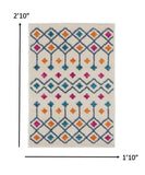 8? x 10? Ivory Jewels Geometric Area Rug