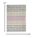 8? x 10? Ivory Jewels Geometric Area Rug