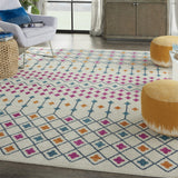 8? x 10? Ivory Jewels Geometric Area Rug
