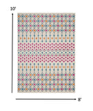 8? x 10? Ivory Jewels Geometric Area Rug