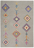 7? x 10? Gray and Multicolor Geometric Area Rug