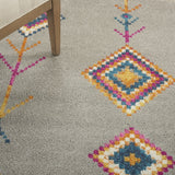 7? x 10? Gray and Multicolor Geometric Area Rug