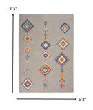 7? x 10? Gray and Multicolor Geometric Area Rug