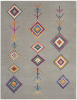 7? x 10? Gray and Multicolor Geometric Area Rug